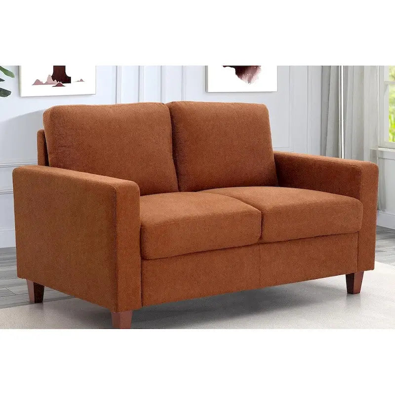 Canapé 2 places compact moderne du milieu du siècle Miles, avec coussins de dossier réversibles, grand modèle