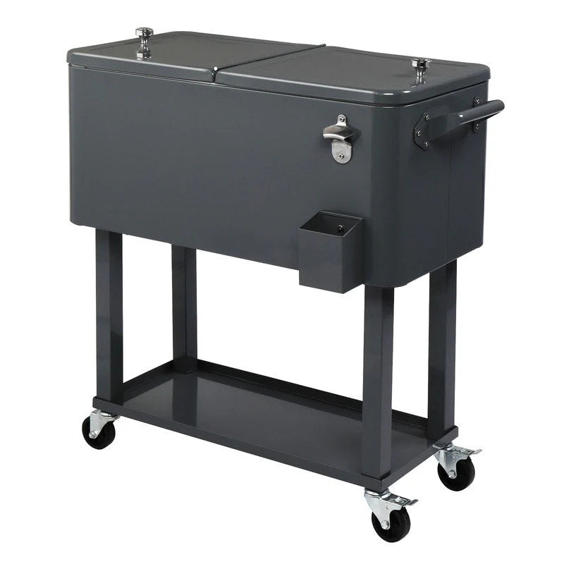 Glacière en fer avec revêtement pulvérisé de 80 QT et étagère