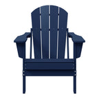 Polytrends Laguna Fade Resistant All Weather Outdoor Patio Folding Adirondack Chair