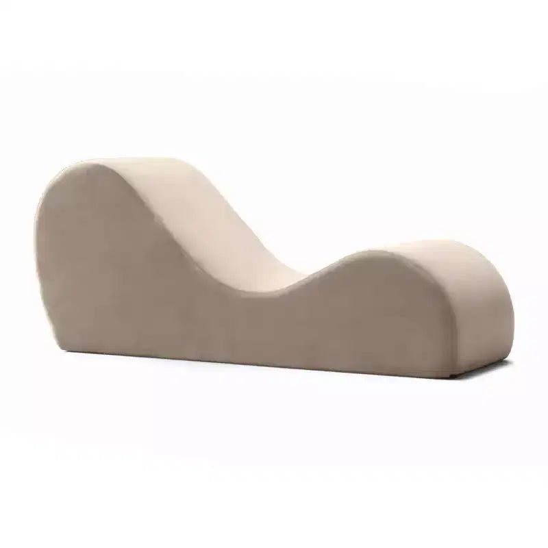 Chaise longue Avana Sleek per yoga - Prodotta negli USA - Ideale per stretching, relax, esercizio e altro, 60D x 18W x 26H pollici, grigio chiaro
