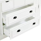Armoire garde-manger indépendante Whisen de 71 po de hauteur, grand meuble de rangement pour salle à manger avec 4 portes pliantes, étagères et porte-bouteilles