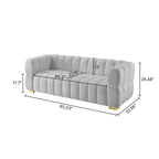 Canapé moderne en tissu gaufré, confortable pour les moments de détente