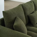 Divano moderno GDFStudio Alanna da 79,5 pollici, a 3 posti, rivestito in tessuto teddy con cuscini