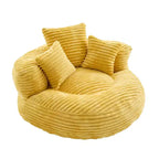 Sitzsack-Sofa für Erwachsene und Kinder, übergroßer Cord-Sitzsack mit 3 Kissen und Armlehne für Wohnzimmer oder Schlafzimmer