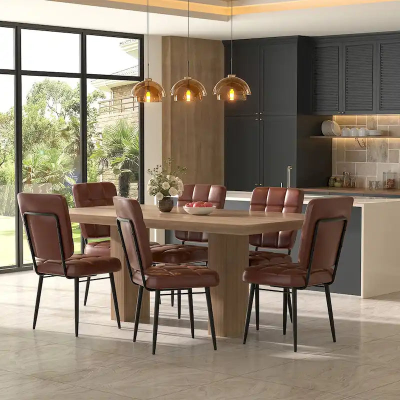 Chaises de salle à manger modernes, lot de 2/4/6/8, chaises de cuisine rembourrées avec coussin épais pour salle à manger