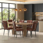 Chaises de salle à manger modernes, lot de 2/4/6/8, chaises de cuisine rembourrées avec coussin épais pour salle à manger