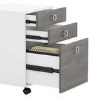 Bureau d’angle Echo en L avec surmeuble et tiroirs