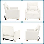 Poltrona letto trasformabile Aukfa, poltrona singola con cuscino