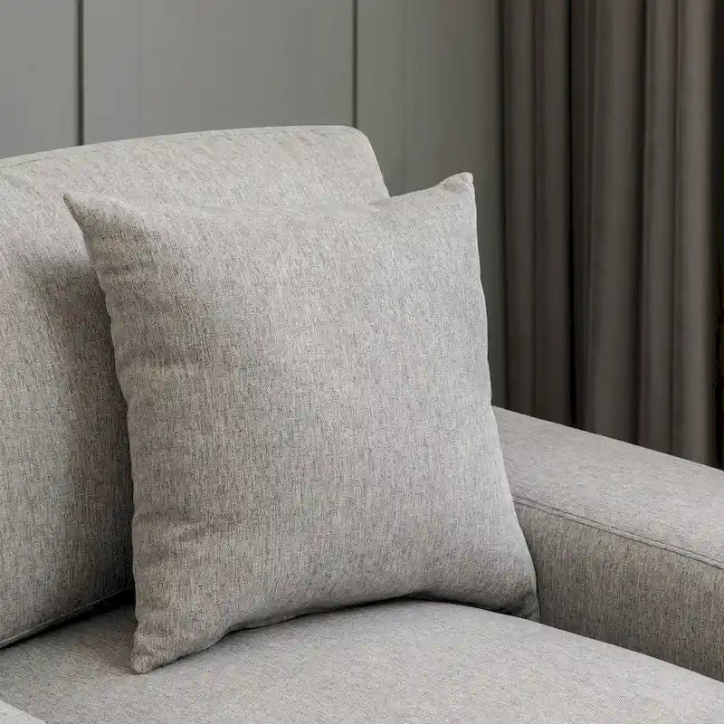 Canapé-lit moderne surdimensionné avec méridienne, style mi-siècle, avec coussin
