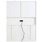 Armoire garde-manger indépendante Whisen de 71 po de hauteur, grand meuble de rangement pour salle à manger avec 4 portes pliantes, étagères et porte-bouteilles