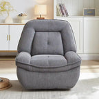 Drehbarer Cord-Sessel mit Gleitfunktion und Liegefunktion, Fußstütze für das Wohnzimmer