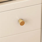 Table de chevet étroite en bois blanc avec 2 étagères