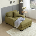 Canapé-lit moderne surdimensionné avec méridienne, style mi-siècle, avec coussin