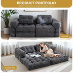 Foldable Sofa Bed,L-Shaped Floor Sofa Couch