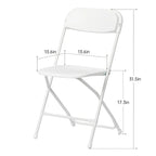 Confezione da 10 sedie pieghevoli in plastica con portata di 350 lb per eventi, ufficio, matrimoni, feste, picnic, cucina e sala da pranzo