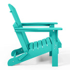 Polytrends Laguna Fade Resistant All Weather Outdoor Patio Folding Adirondack Chair