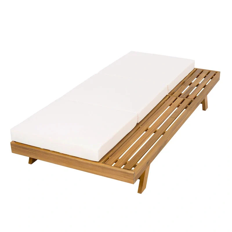 Set di 2 chaise longue da esterno in acacia Christopher Knight Home Michael