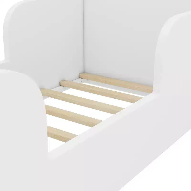 Letto da pavimento a forma di orso Okak per bambini dai 3 ai 6 anni, struttura per letto da bimbo con sponda di sicurezza, grazioso letto per bambini a forma di animale