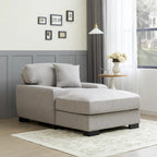 Canapé-lit moderne surdimensionné avec méridienne, style mi-siècle, avec coussin