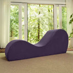 Chaise longue Avana Sleek per yoga - Prodotta negli USA - Ideale per stretching, relax, esercizio e altro, 60D x 18W x 26H pollici, grigio chiaro
