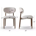 Set di 4 sedie da pranzo moderne imbottite con schienale curvo, sedie laterali senza braccioli con struttura in ferro per sala da pranzo e cucina-Panipeachy