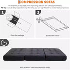 Canapé-lit convertible 39x75 à matelas en mousse à mémoire de forme pliable en trois, matelas capitonné 6