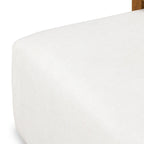 Pouf Jarmo Poly & Bark con tavolino regolabile in noce, vera pelle italiana pieno fiore