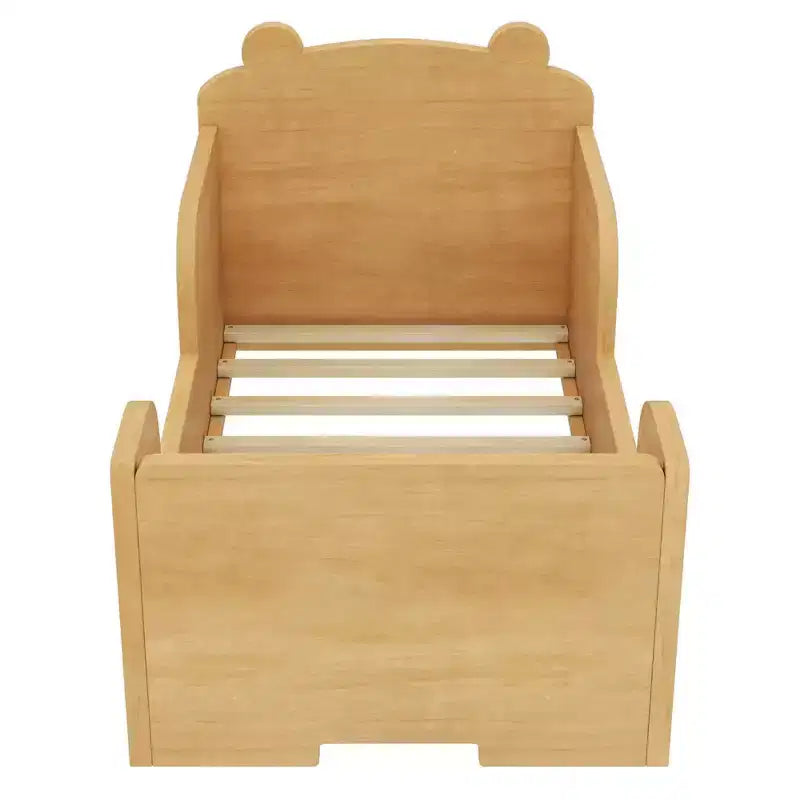 Letto da pavimento a forma di orso Okak per bambini dai 3 ai 6 anni, struttura per letto da bimbo con sponda di sicurezza, grazioso letto per bambini a forma di animale