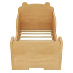 Letto da pavimento a forma di orso Okak per bambini dai 3 ai 6 anni, struttura per letto da bimbo con sponda di sicurezza, grazioso letto per bambini a forma di animale