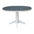 36 Round Extension Dining Table With 4 Madrid Chairs
