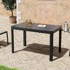 Ensemble de salle à manger de patio extérieur en aluminium de 5/7 pièces, chaises empilables et table extensible