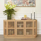 Credenza Plank+Beam Contour in legno massello con 3 ante, mobile TV da 59 pollici per il soggiorno