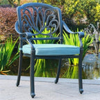 Set da pranzo in alluminio color canna di fucile da 13 pezzi Manasquan di Havenside Home