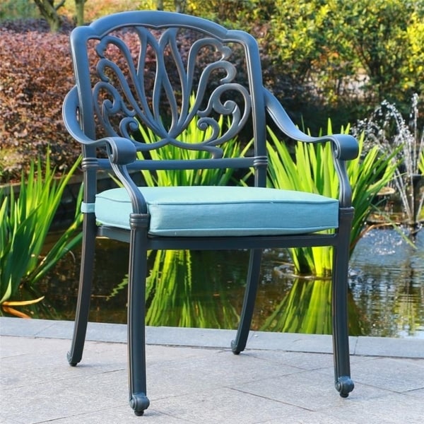 Set da pranzo in alluminio color canna di fucile da 13 pezzi Manasquan di Havenside Home