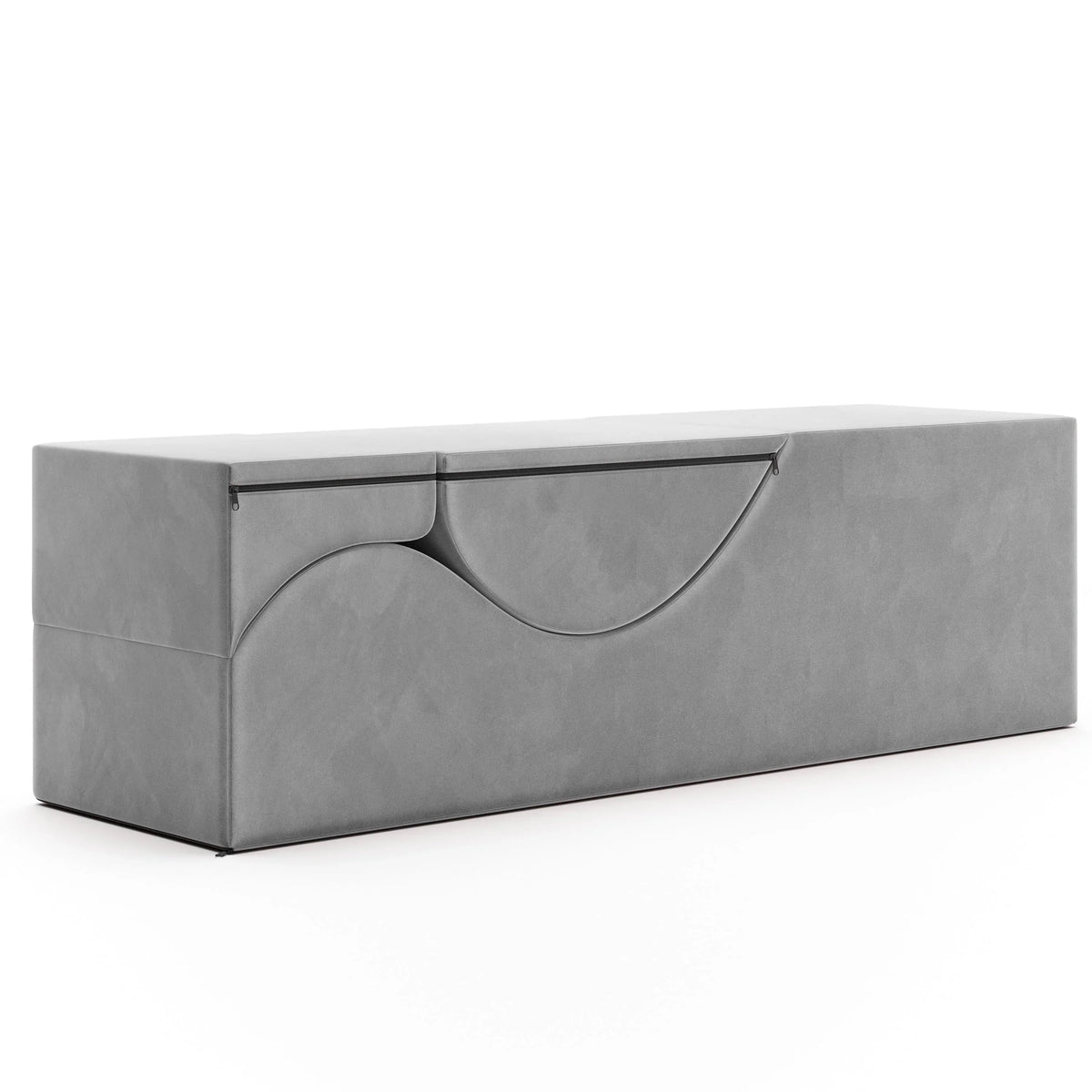 Méridienne convertible Avana Kami / yoga et massage – pouf 2-en-1 avec chaise longue de yoga pliable escamotable, microvelours – N/A