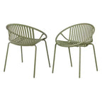 Ensemble de salle à manger de patio extérieur extensible de 7 pièces avec chaises empilables et table en bois d’acacia
