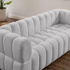 Canapé moderne en tissu gaufré, confortable pour les moments de détente