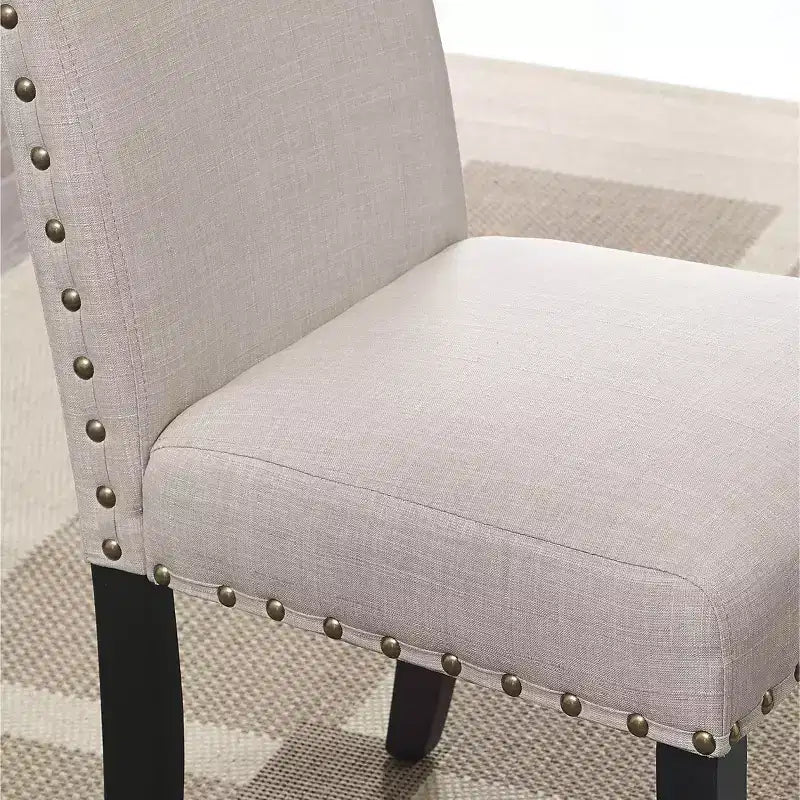Set da pranzo Roundhill Furniture Amisos, tavolo da pranzo con gambe a forcina con 4 sedie e panca imbottita, 6 pezzi