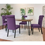 Set da pranzo Ashford da 6 pezzi, tavolo da pranzo con gambe a forcina con 4 sedie e panca, 4 opzioni di colore