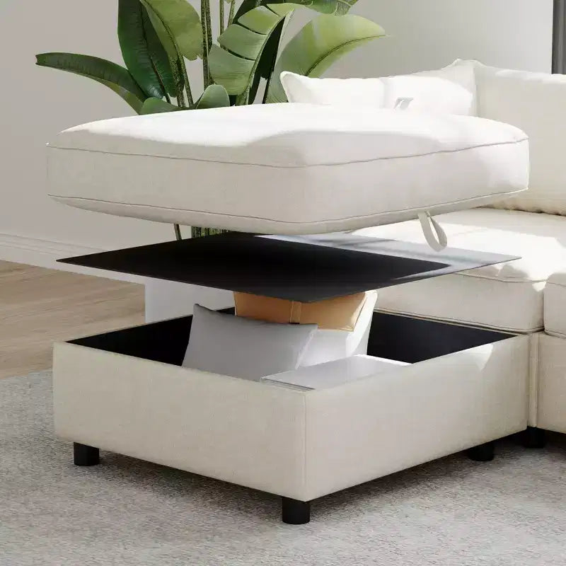Divanetto modulare Christopher Knight Home Penny Versatile 68 con due pouf