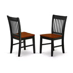 HomeStock Set 5 Pezzi Tavolo e Sedie da Cucina Ciliegio Nero