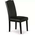 Set da pranzo moderno 5 pezzi Tavolo da cucina e 4 sedie nero