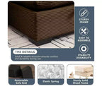 Christopher Knight Home Nelly Divano Sezionale Grande a L in Velluto a Coste 157,5 con Pouf Contenitore e 4 Cuscini Lombari