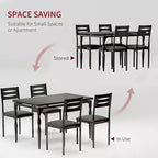 Set tavolo da pranzo da 5 pezzi, set tavolo da pranzo e sedie in stile industriale per 4 persone