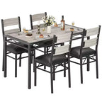 Set tavolo da pranzo per 4 persone, set da pranzo, tavolo e sedie da cucina in legno set da 4 con sedie imbottite per cucina, appartamento