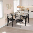 Set tavolo da pranzo per 4 persone, set da pranzo, tavolo e sedie da cucina in legno set da 4 con sedie imbottite per cucina, appartamento