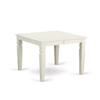 HomeStock Belmont Set 7 pezzi con un tavolo Weston e 6 sedie con seduta in legno, lino bianco