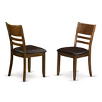 HomeStock Tavolo da pranzo Belmont con 2 ante a ribalta e sedie da cucina in pelle, Espresso