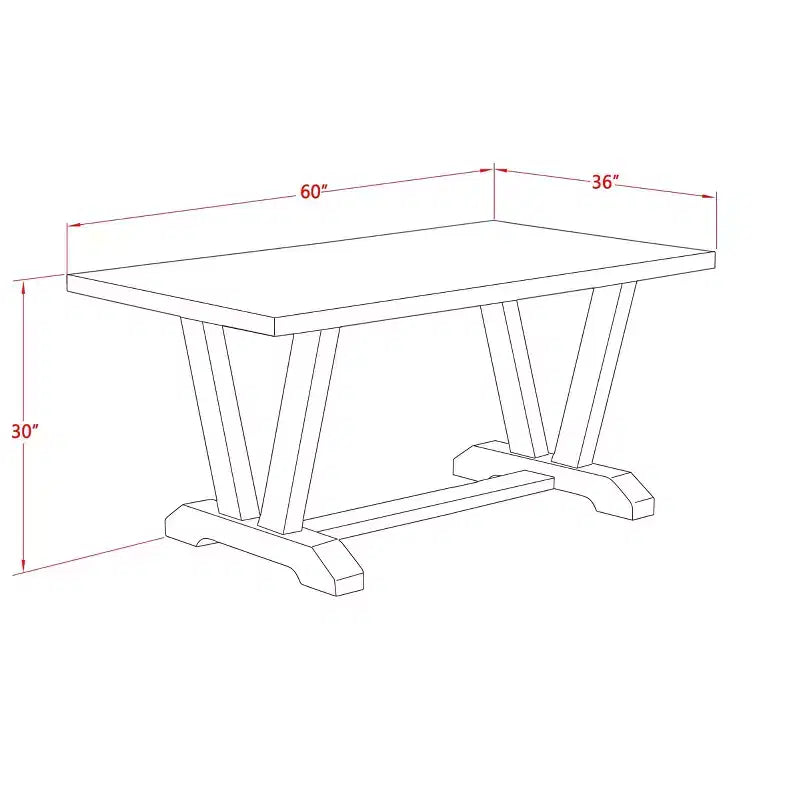 Set da pranzo HomeStock Belmont 7 pezzi - 6 sedie da pranzo e piano tavolo rettangolare, finitura cemento e nero