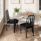 Set da tavolo da pranzo quadrato con sedie imbottite Tavolo da cucina per casa, appartamento, spazio ridotto